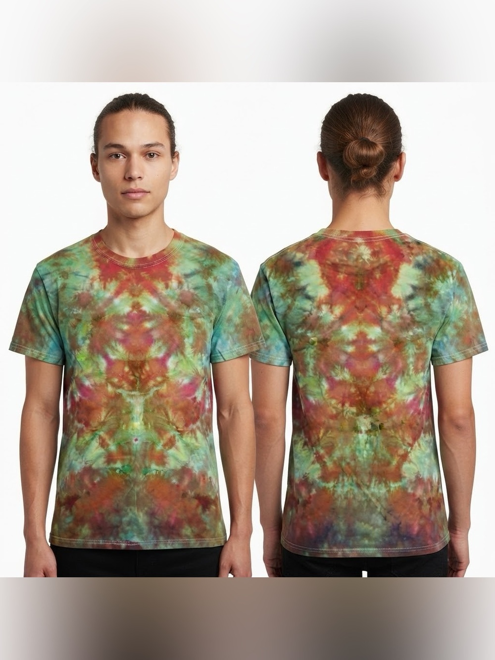 Hand dyed tie -Dye Short Sleeve T-Shirt - Multicolor